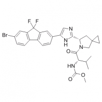 MC82600 Carbamic acid, N-[(1S)-1-[[(6S)-6-[5-(7-bromo-9,9-difluoro-9H-fluoren-2-yl)-1H-imidazol-2-yl]-5-azaspiro[2.4]hept-5-yl]carbonyl]-2-methylpropyl]-, methyl ester 1256388-50-7 Carbamic acid, N-[(1S)-1-[[(6S)-6-[5-(7-bromo-9,9-difluoro-9H-fluoren-2-yl