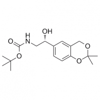 MC85433 Carbamic acid, [(2R)-2-(2,2-dimethyl-4H-1,3-benzodioxin-6-yl)-2-hydroxyethyl]-, 1,1-dimethylethyl ester 452339-72-9 Carbamic acid, [(2R)-2-(2,2-dimethyl-4H-1,3-benzodioxin-6-yl)-2-hydroxyethyl]-, 1,1-dimethylethyl ester