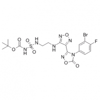 MC82322 Carbamic acid, N-[[[2-[[4-[4-(3-bromo-4-fluorophenyl)-4,5-dihydro-5-oxo-1,2,4-oxadiazol-3-yl]-1,2,5-oxadiazol-3-yl]amino]ethyl]amino]sulfonyl]-, 1,1-dimethylethyl ester 1204669-69-1 Carbamic acid, N-[[[2-[[4-[4-(3-bromo-4-fluorophenyl)-4,5-dihydro