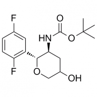 MC82186 D-glycero-Pentitol, 1,5-anhydro-3,4-dideoxy-5-C-(2,5-difluorophenyl)-4-[[(1,1-dimethylethoxy)carbonyl]amino]-, (2ξ,5R)- 1172623-99-2 D-glycero-Pentitol, 1,5-anhydro-3,4-dideoxy-5-C-(2,5-difluorophenyl)-4-[[(1,1-dimethylethoxy)carbonyl]amino]-, (2ξ