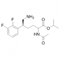 MC82594 Benzenepentanoic acid, α-(acetylamino)-δ-(aminomethyl)-2,3-difluoro-, 1-methylethyl ester, (δS)- 1254841-08-1 Benzenepentanoic acid, α-(acetylamino)-δ-(aminomethyl)-2,3-difluoro-, 1-methylethyl ester, (δS)-