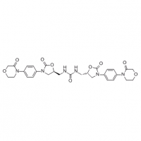 MC82997 Urea, N,N'-bis[[(5S)-2-oxo-3-[4-(3-oxo-4-morpholinyl)phenyl]-5-oxazolidinyl]methyl]- 1365267-35-1 Urea, N,N'-bis[[(5S)-2-oxo-3-[4-(3-oxo-4-morpholinyl)phenyl]-5-oxazolidinyl]methyl]-