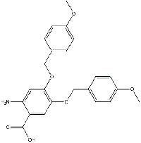 MC94684 2-AMino-4,5-bis((4-Methoxybenzyl)oxy)benzoic acid 1609073-29-1 2-氨基-4,5-双((4-甲氧基苄基)氧基)苯甲酸