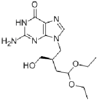 MC84206 6H-Purin-6-one, 2-amino-9-[(2R)-4,4-diethoxy-2-(hydroxymethyl)butyl]-1,9-dihydro- 195157-25-6 2-氨基-9-[(2R)-4,4-二乙氧基-2-(羟甲基)丁基]-1,9-二氢-6H-嘌呤-6-酮