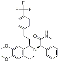 MC81095 (R)-2-((R)-6,7-diMethoxy-1-(4-(trifluoroMethyl)phenethyl)-3,4-dihydroisoquinolin-2(1H)-yl)-N-Methyl-2-phenylacetaMide 913358-93-7 阿莫伦特盐酸盐
