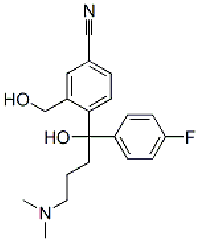MC72653 (-)-4-[4-(Dimethylamino)-1-(4-fluorophenyl)-1-hydroxybutyl]-3-(hydroxymethyl)benzonitrile 488787-59-3 (-)4[4-(二甲胺基)-1-(4-氟苯基)-1-(羟基丁基)-3-(羟基 甲基)氰苯.氢溴酸盐 (右酞普兰中间体)