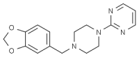 MC26186  2[4-(1,3-benzodioxol-5-ylmethyl)-1-piperazinyl-]pyrimidine  [3605-01-4]