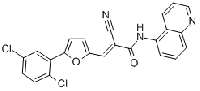 MC80611 2-Cyano-3-[5-(2,5-dichlorophenyl)-2-furanyl]-N-5-quinolinyl-2-propenamide 304896-28-4 2-氰基-3-[5-(2,5-二氯苯基)-2-呋喃基]-N-5-喹啉基-2-丙烯酰胺